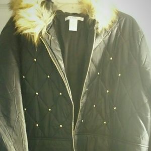 K Jordan studded puffer coat